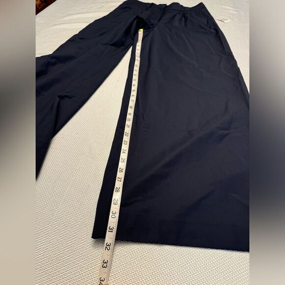 Olivia Palermo Chelsea28 Navy Wool High Waisted Wide Leg Trousers 10 Nordstrom - Picture 7 of 12